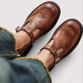 Women's Ulrika leather Mary Jane shoes front view brown