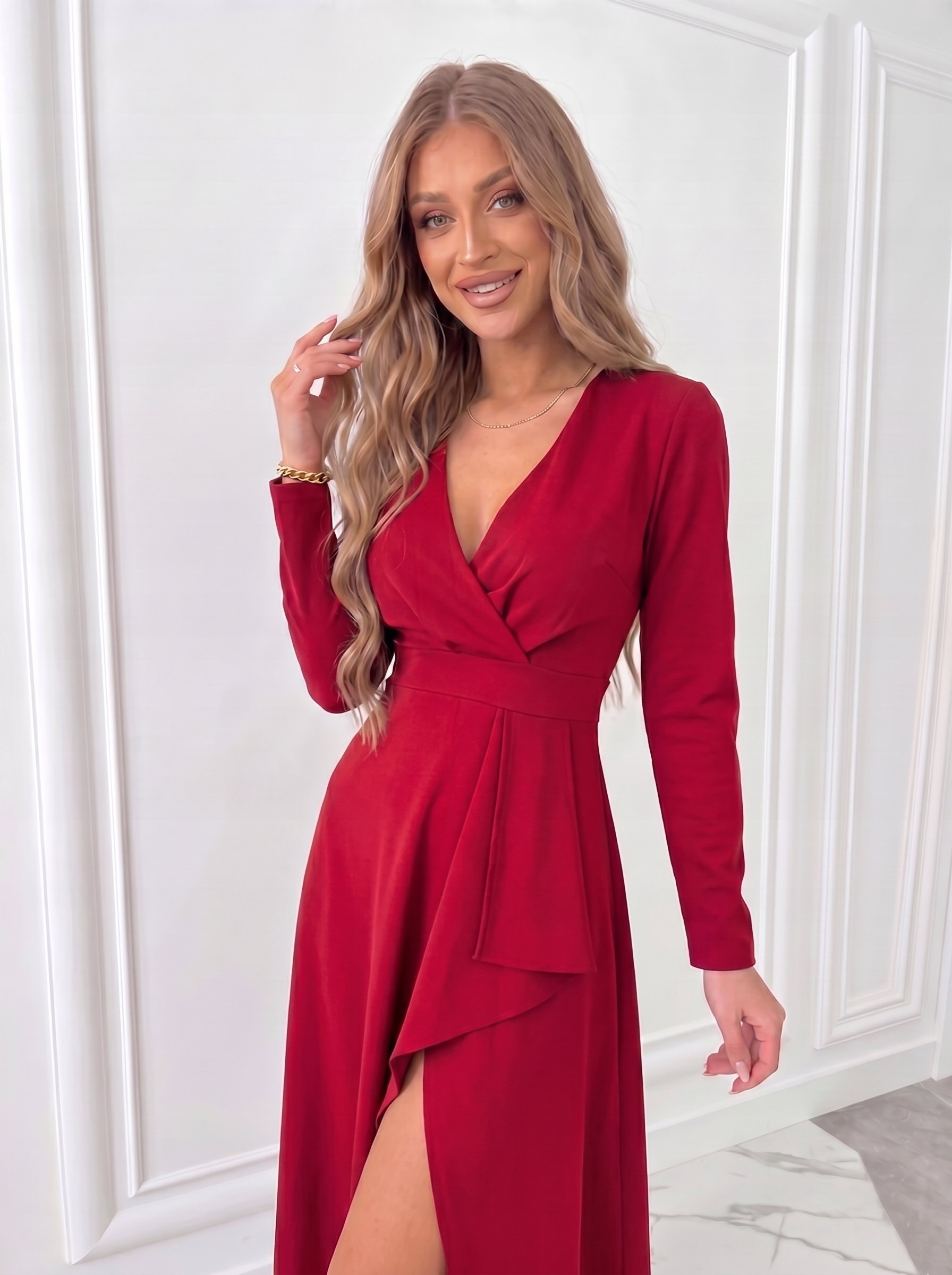 Sheath midi dress lifestyle shot cocktail party