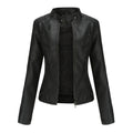 Apricot PU Leather Biker Jacket