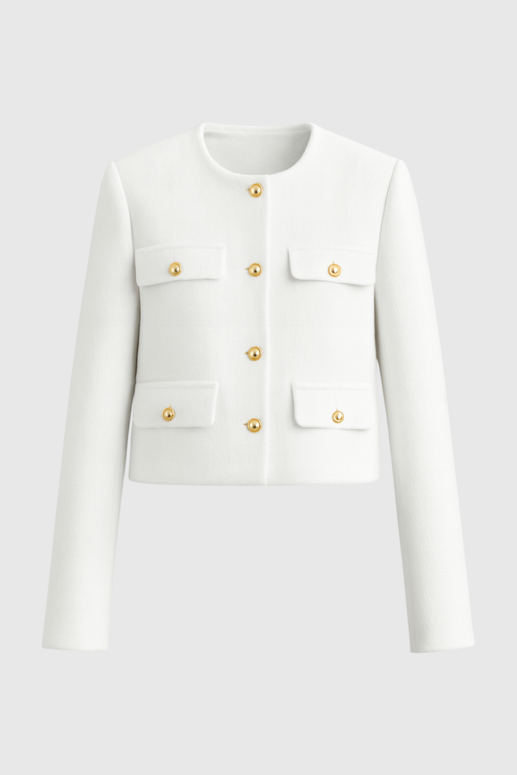 White Winter Short Jacket for Women