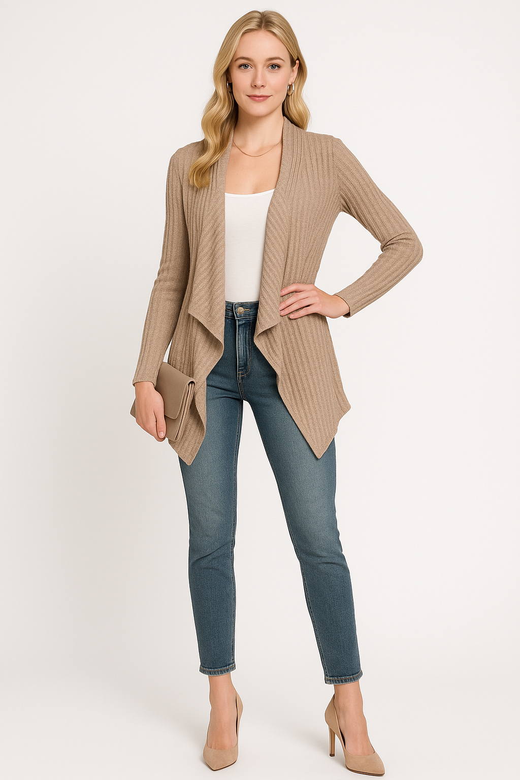 Women’s Casual Open-Front Cardigan