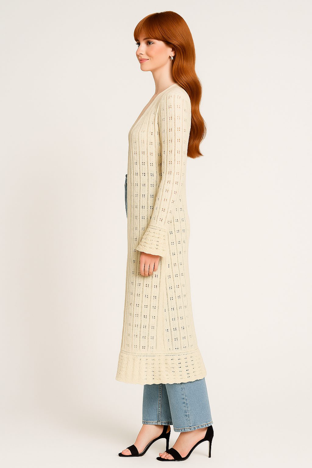 Women’s Cozy Longline with Button Closure Cardigan