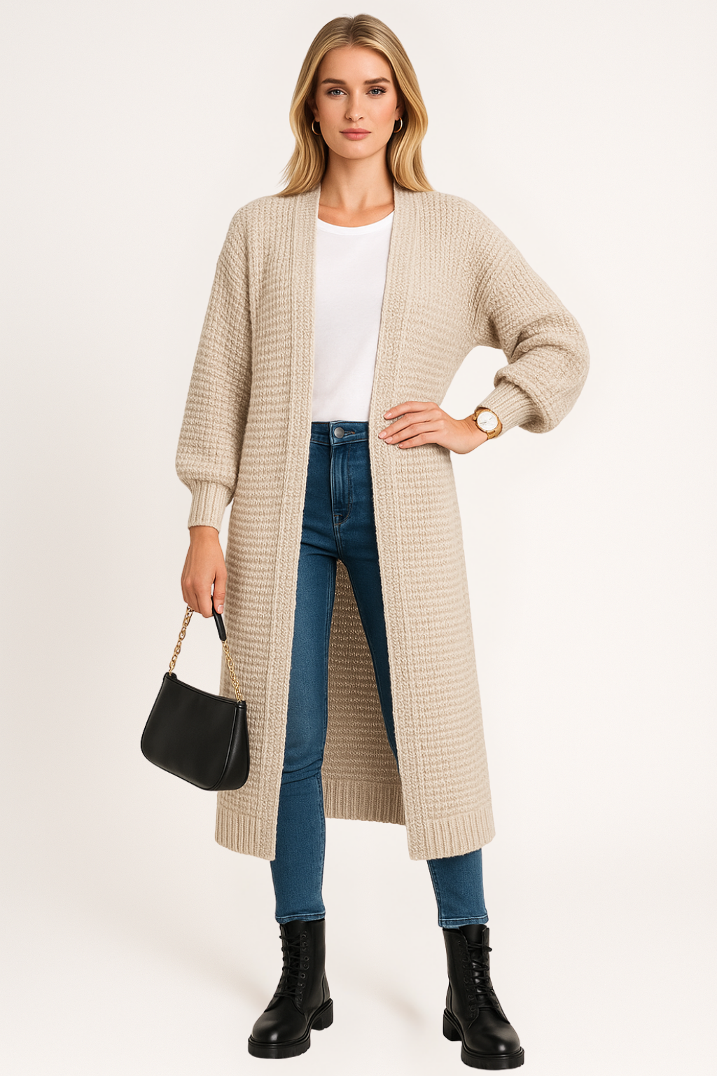 Women’s Knit Cardigan - Long Sleeves