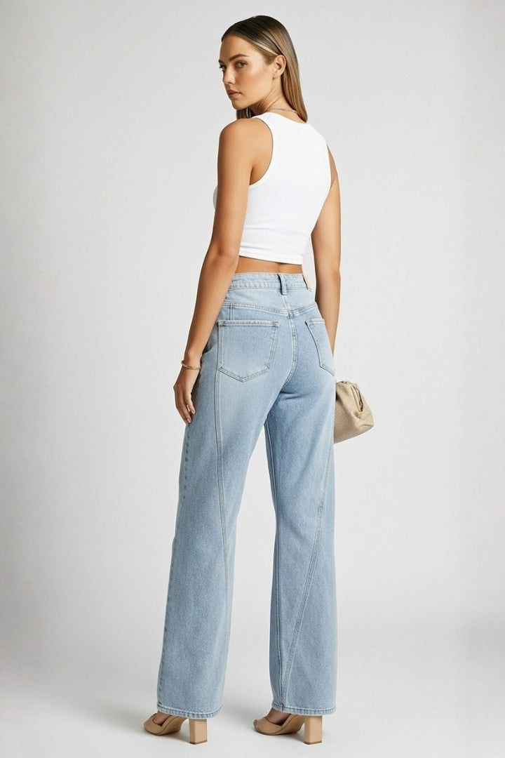 High-Waist Relaxed Straight-Leg Jeans