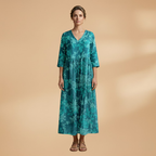 Women's floral short sleeve dress relaxed silhouette