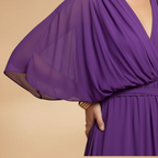 Women's chiffon wedding guest dress graceful movement