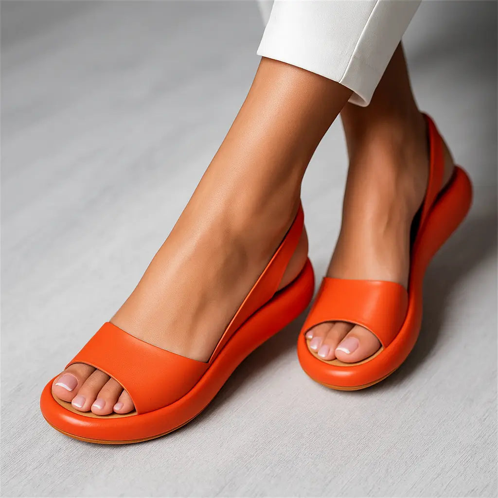 Orthopaedic sandal sole detail close-up cushioning