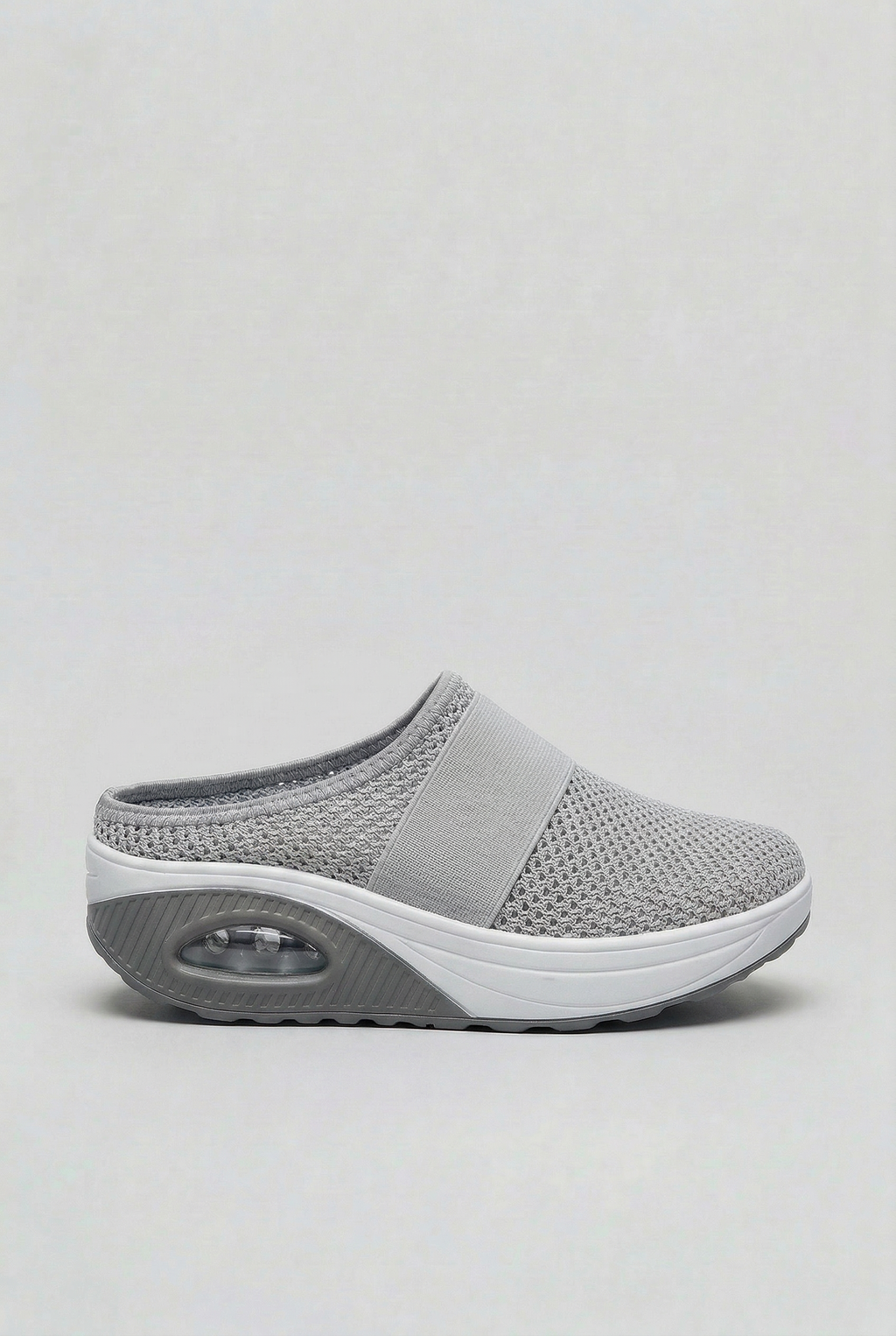 Women's breathable mesh mules in alternate colour, side view