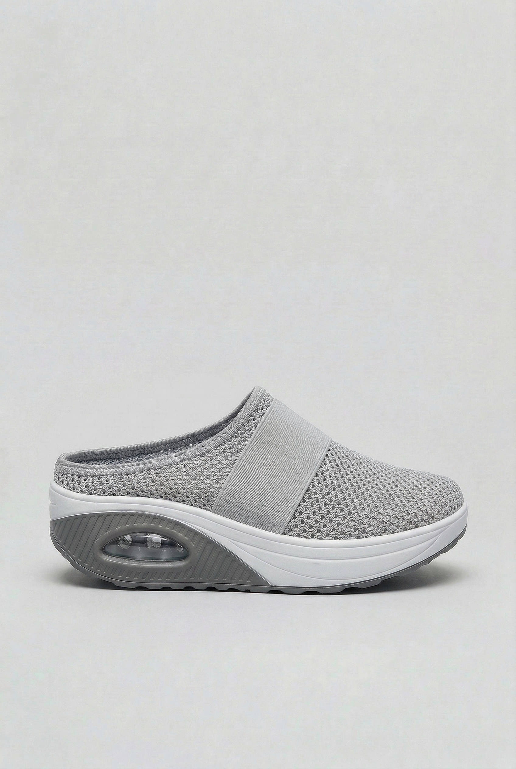 Women's breathable mesh mules in alternate colour, side view