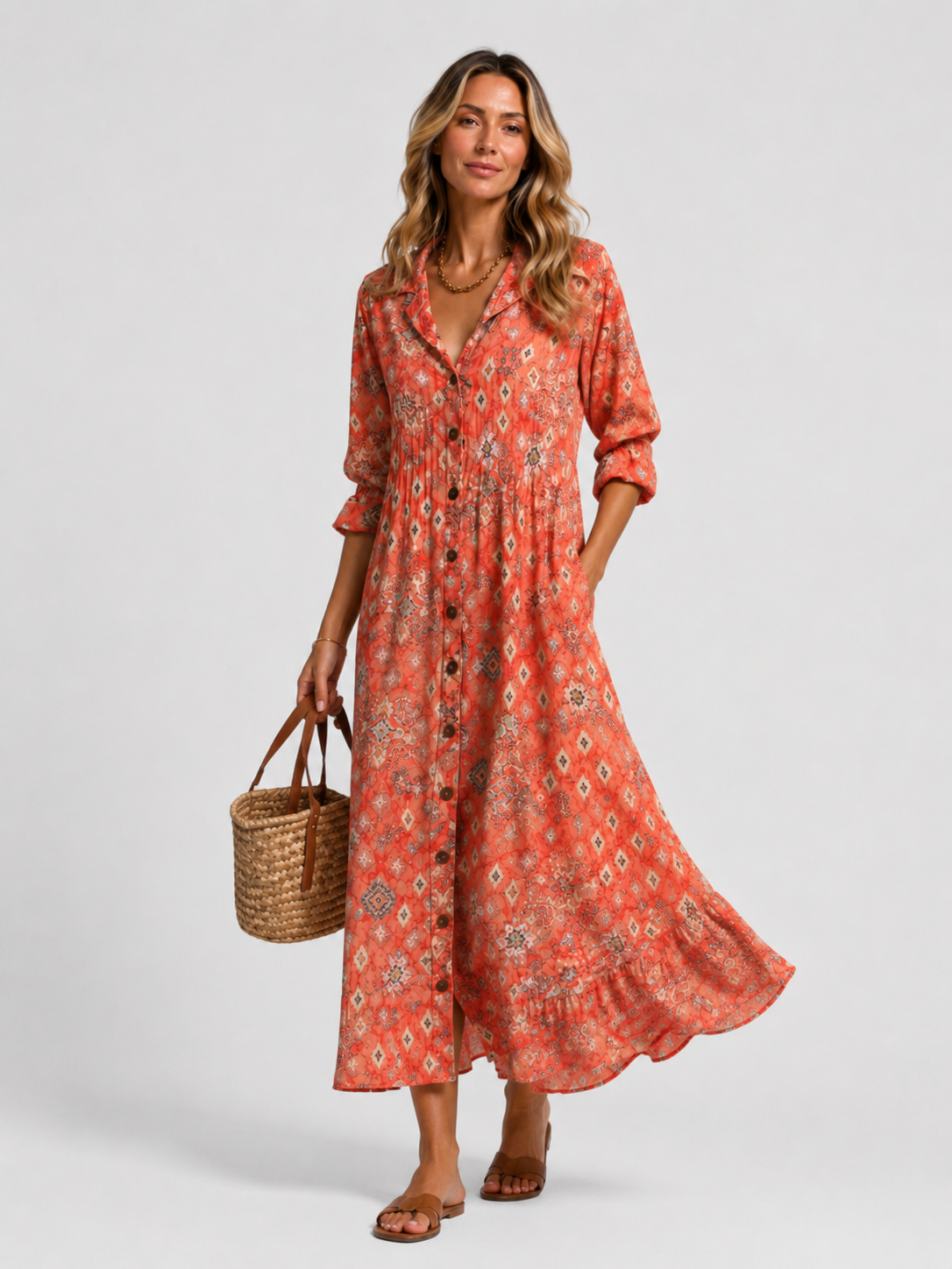 Print detail close-up shirt dress multicolour
