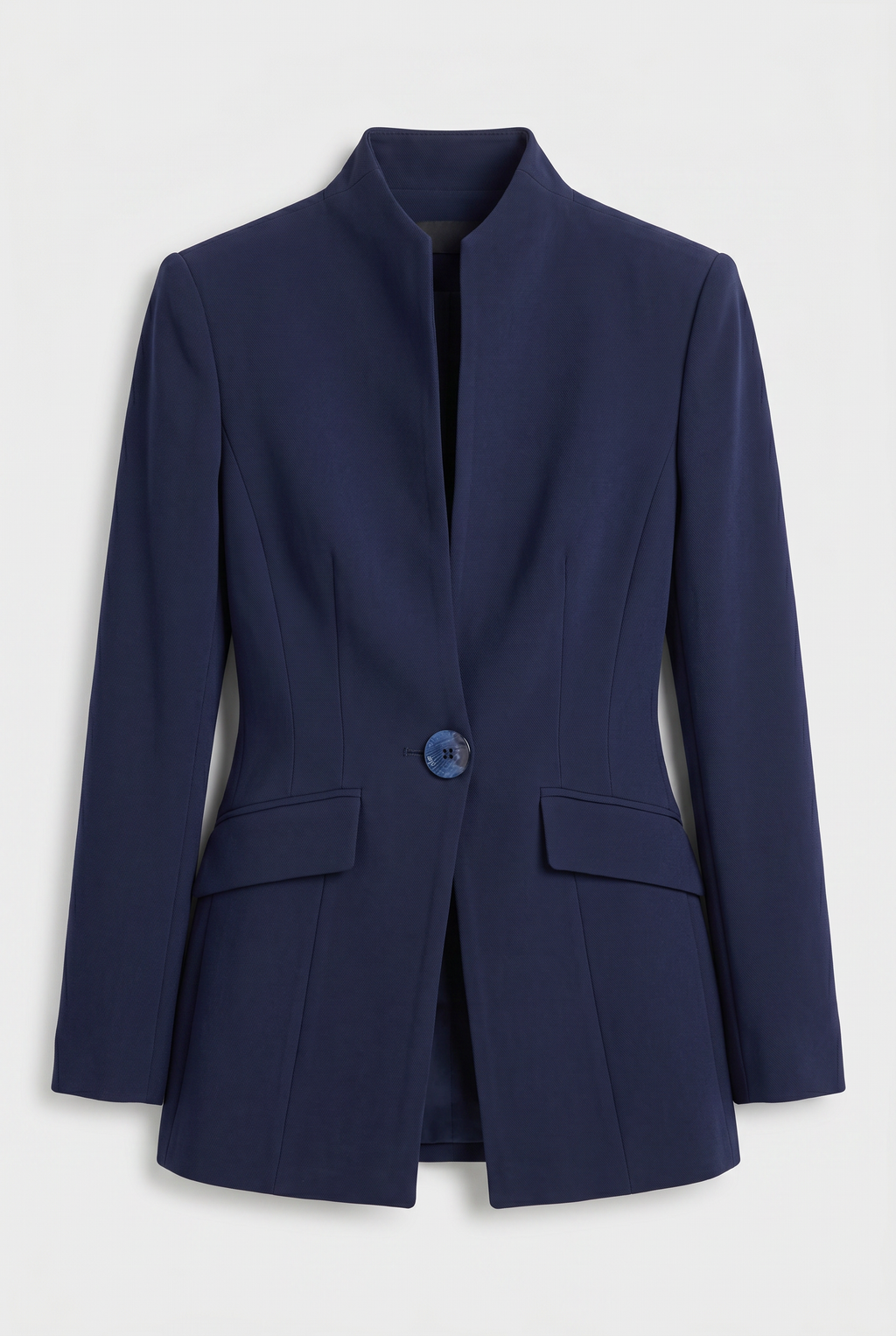 High-Neck Wide-Leg Co-Ord Suit Set