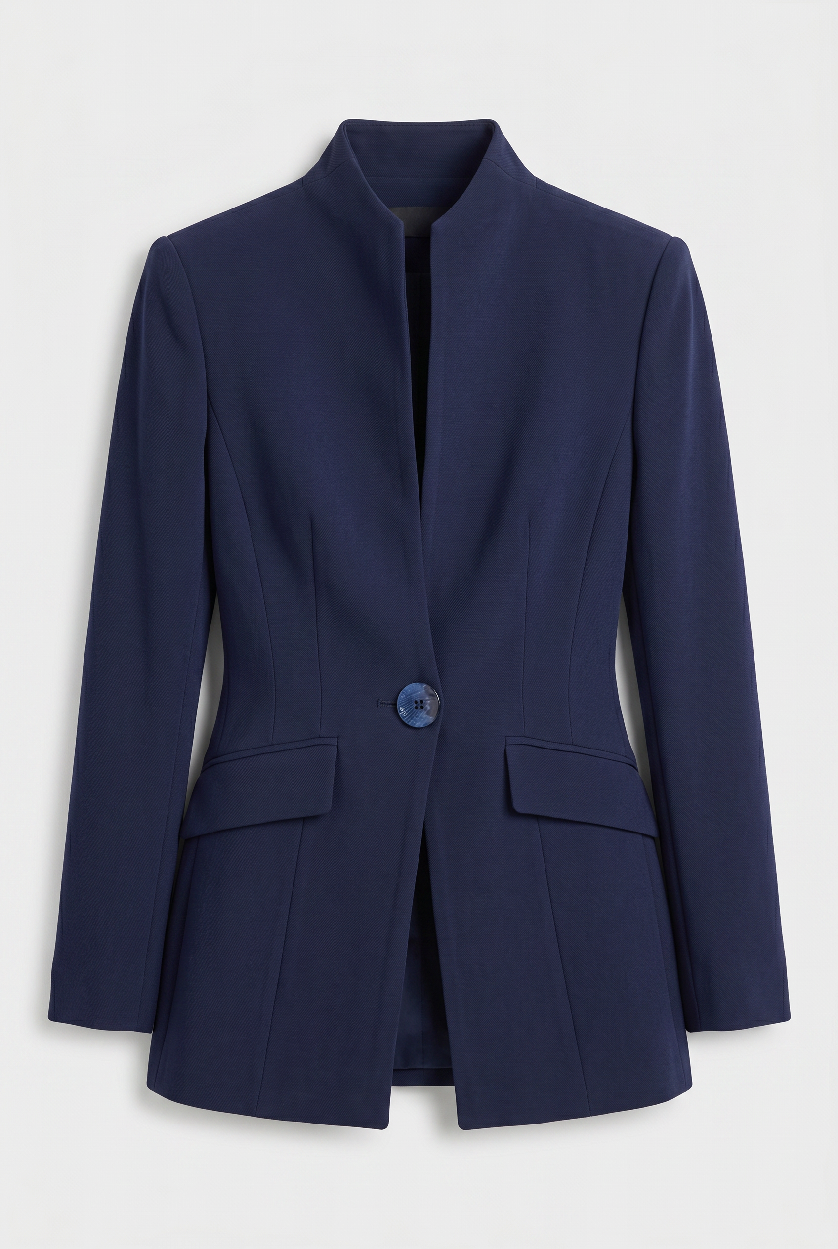 High-Neck Wide-Leg Co-Ord Suit Set