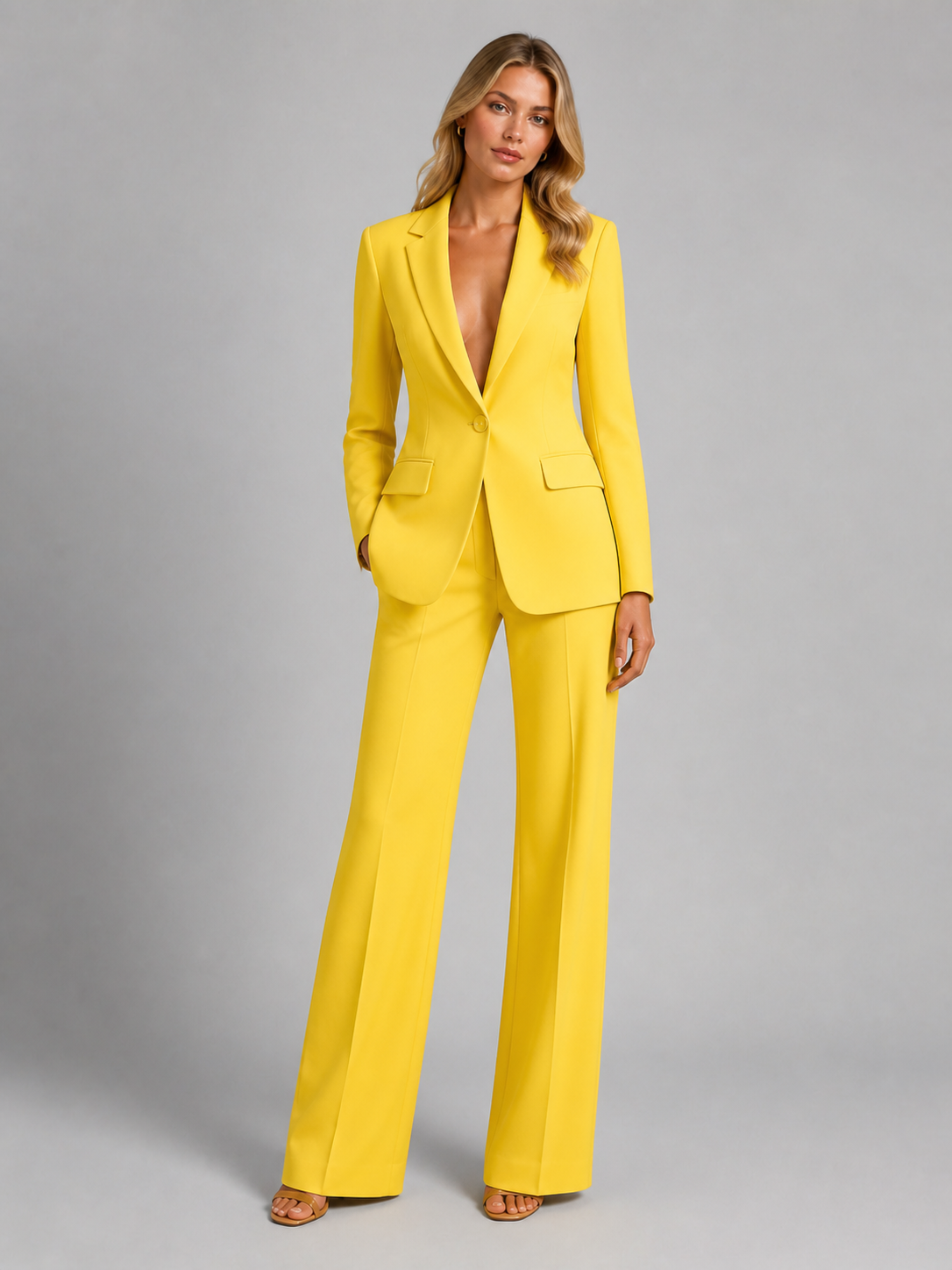 Tailored Blazer and Wide-Leg Trouser Co-Ord Set