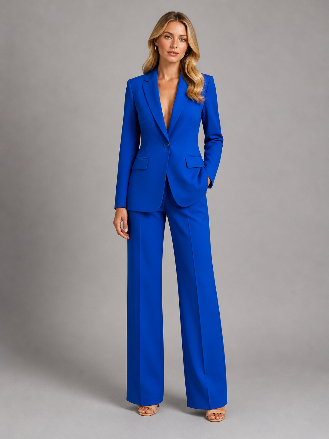 Tailored Blazer and Wide-Leg Trouser Co-Ord Set
