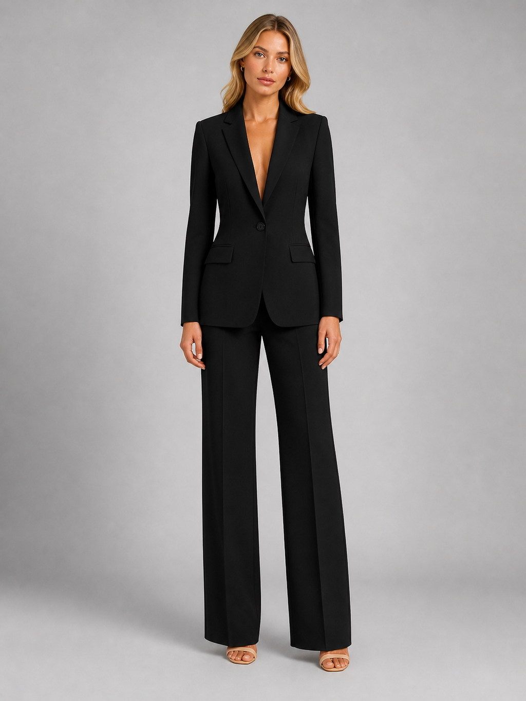 Tailored Blazer and Wide-Leg Trouser Co-Ord Set