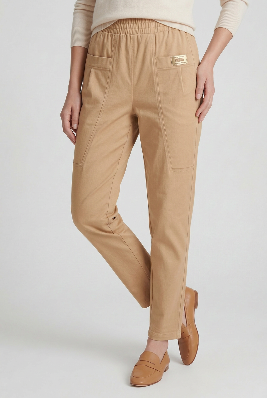 Straight-leg trousers in black, alternative colour full length