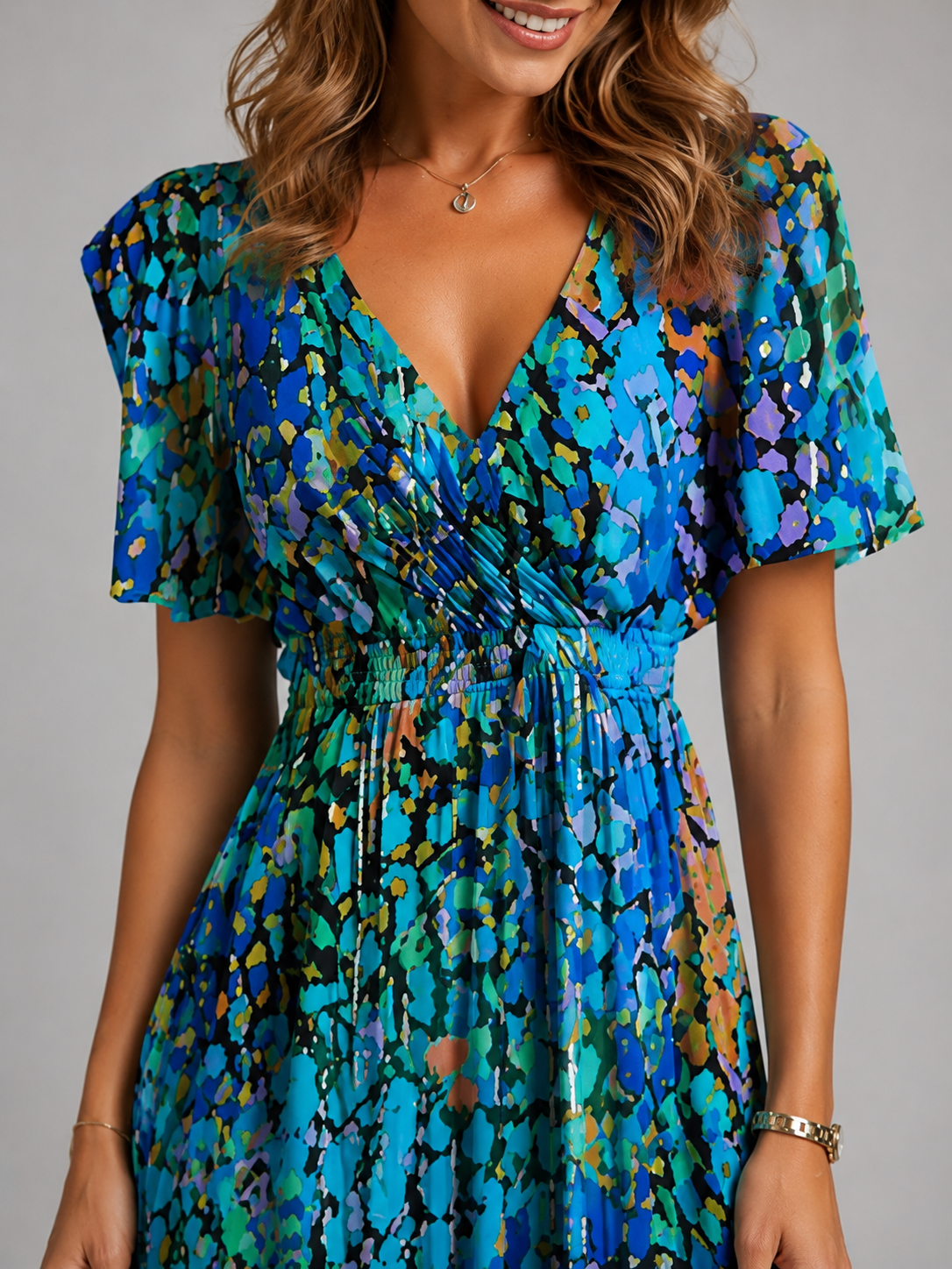 Summer dress back view full length flowing