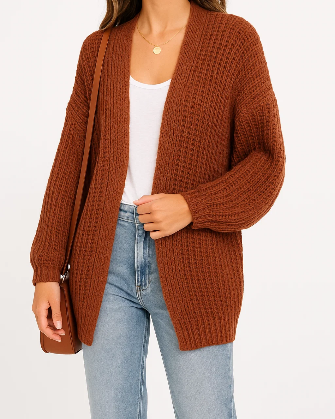 Women’s Casual Open-Front Knit Cardigan