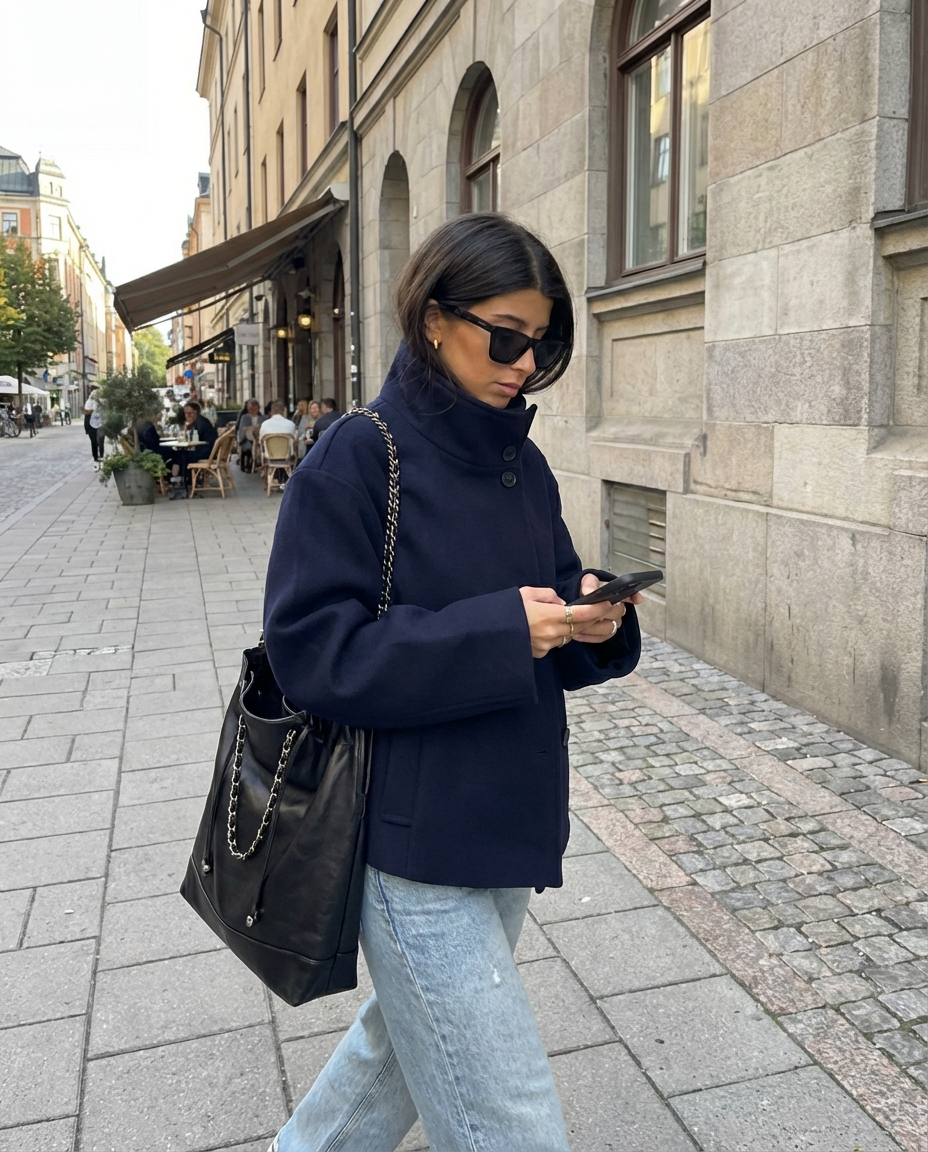 Marine Blue pea coat