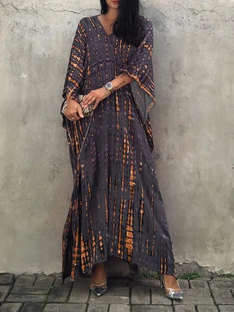 Cotton maxi dress front view styled outfit