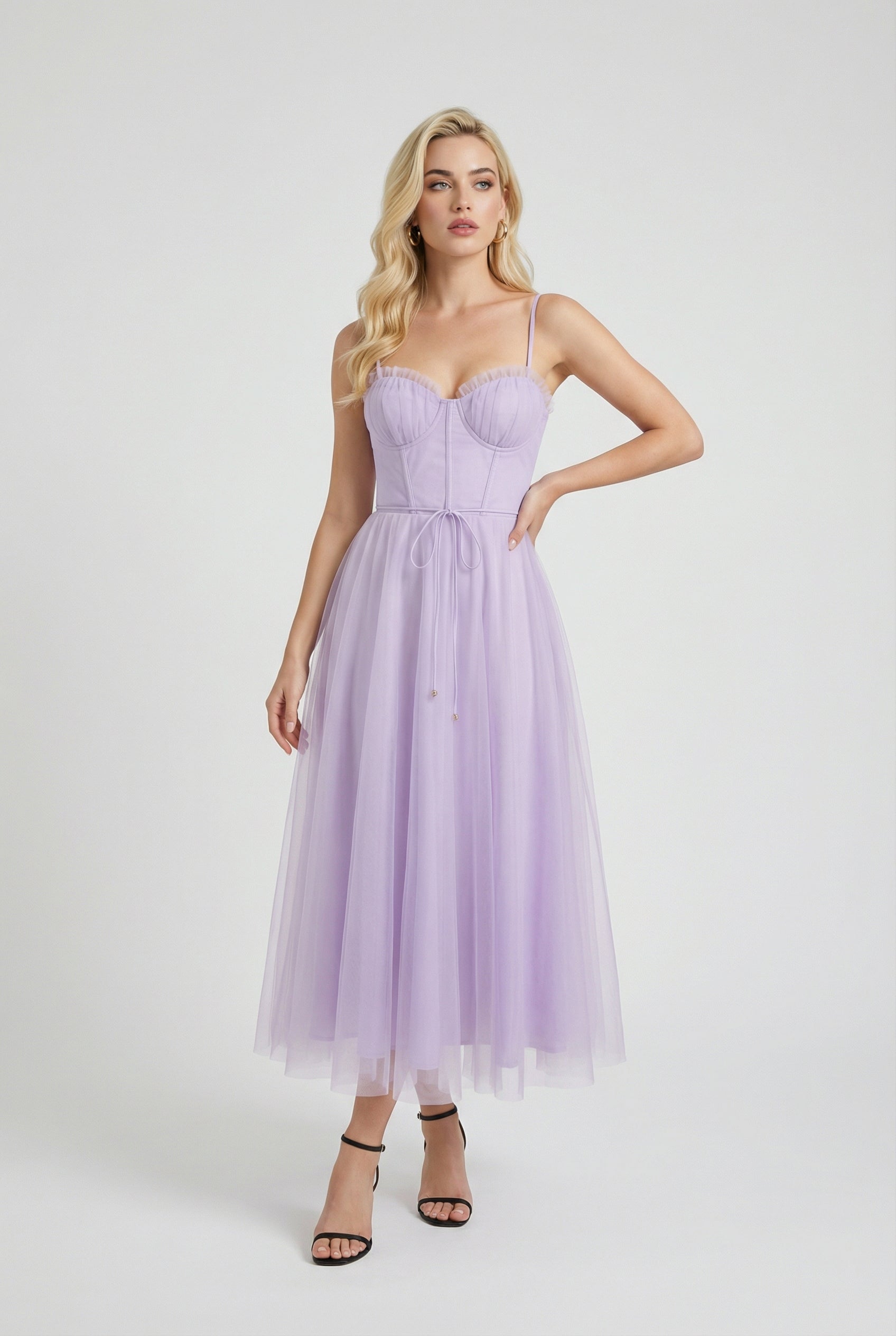 Women's Purple Midi Dress