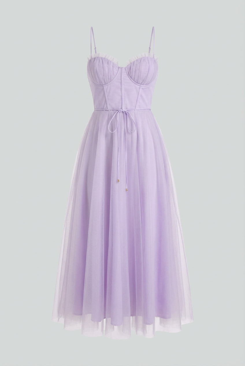 Women's Purple Midi Dress