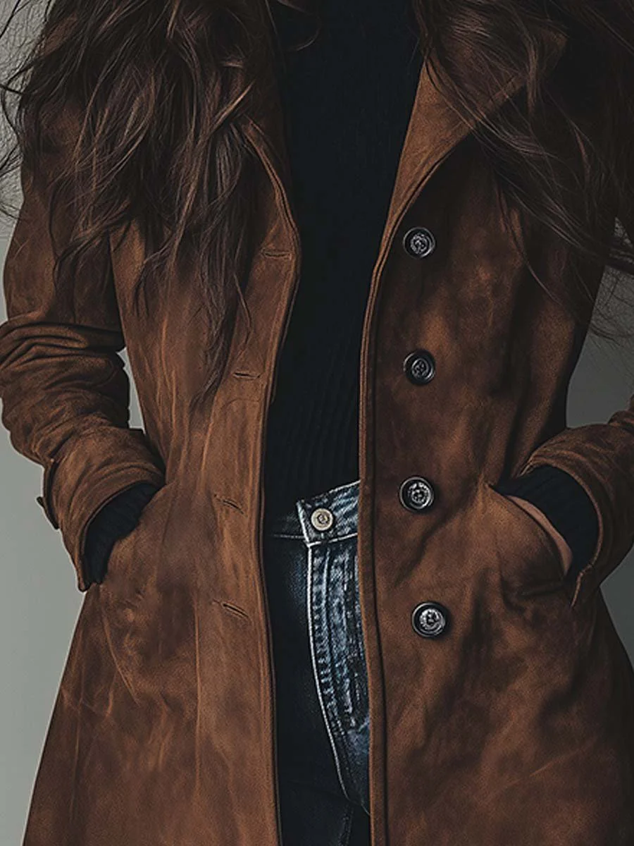 Dark Grey Vintage Trench Coat