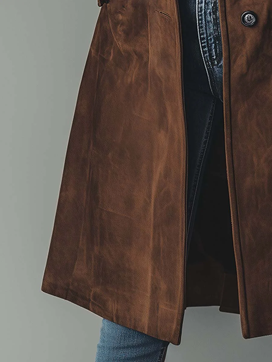 Navy Vintage Trench Coat
