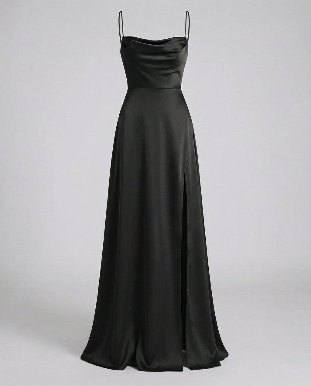 Women's occasion silk maxi dress with flowing silhouette, lifestyle shot