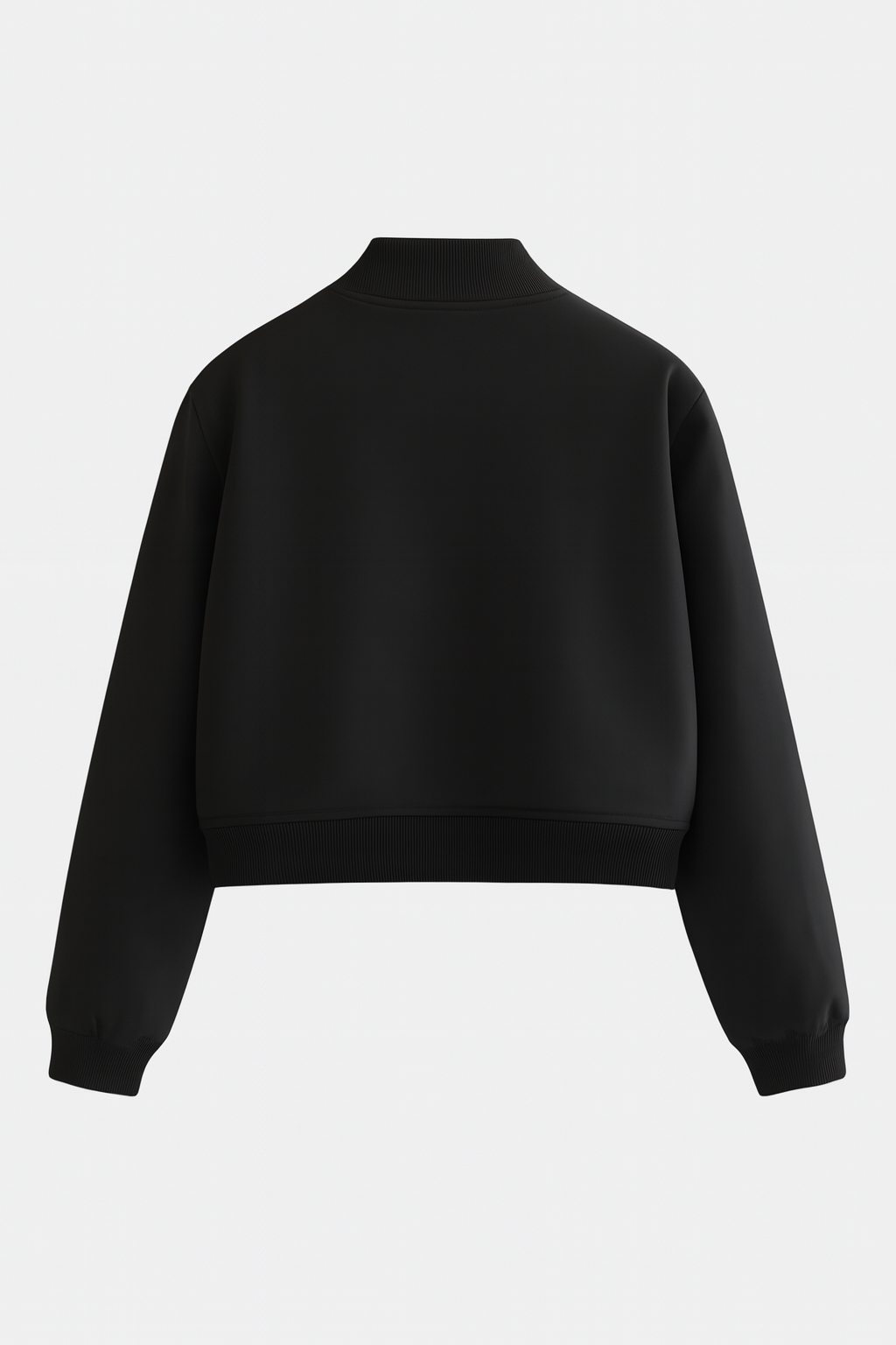 Women's Elegant Bomber Jacket - Black