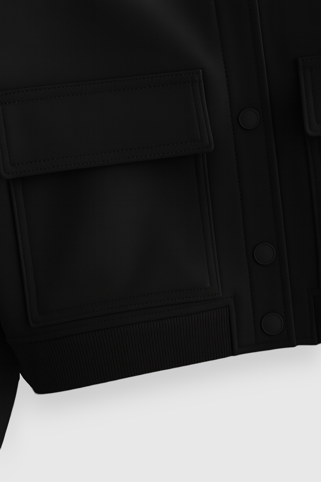 Women's Elegant Bomber Jacket - Black