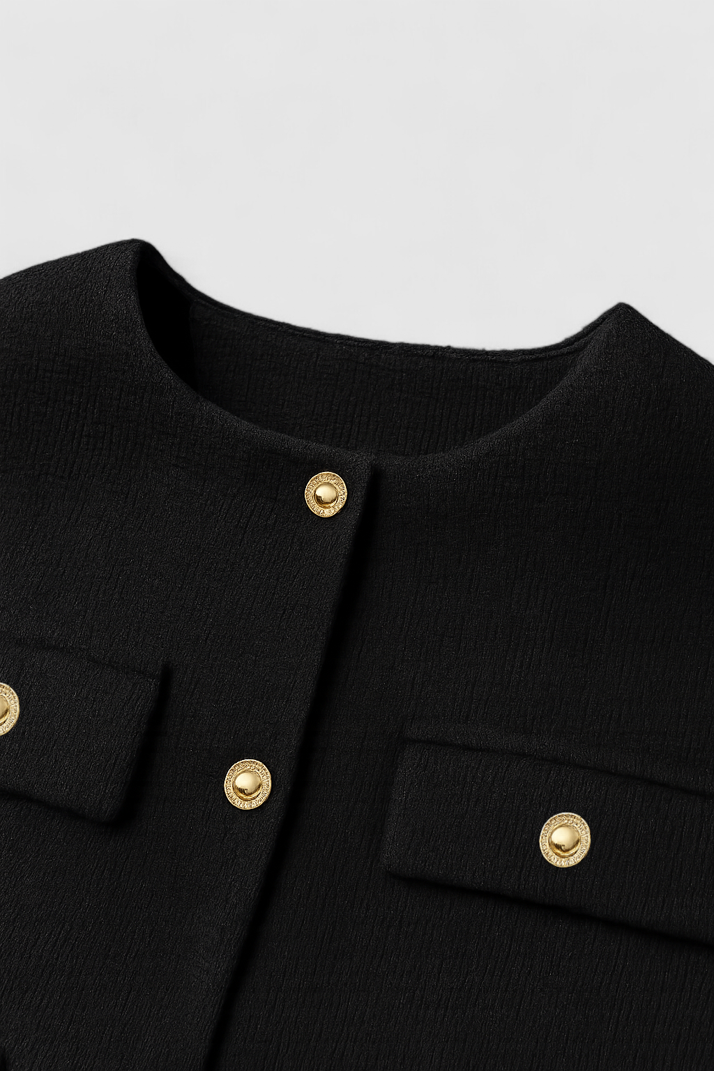 Black Winter Short Jacket for Women