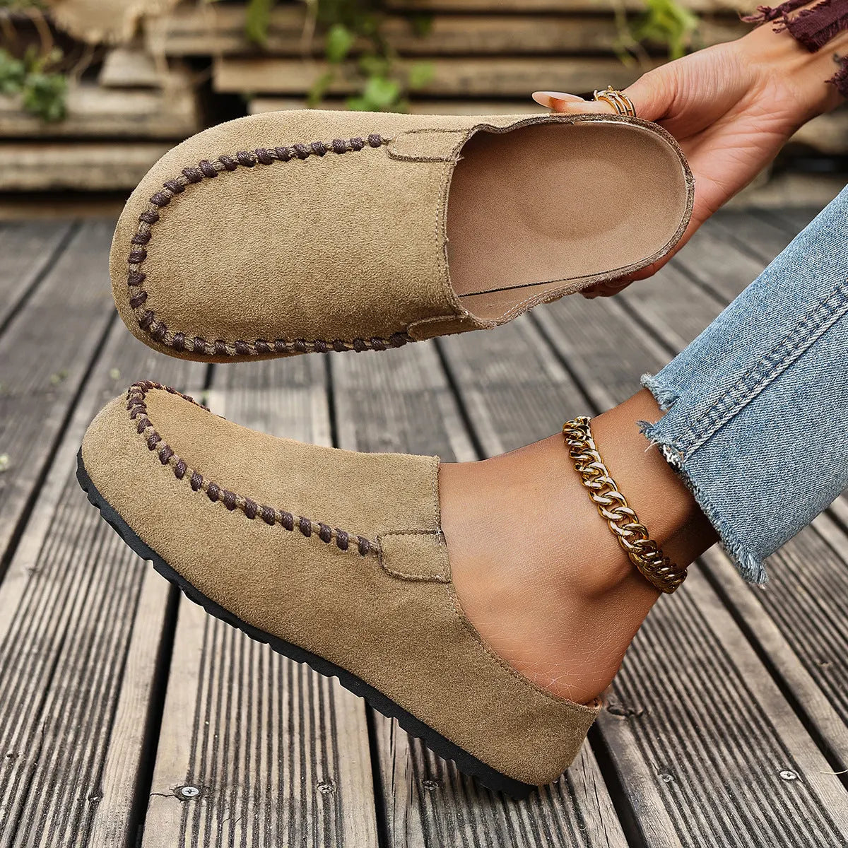 Brown Slip-On Loafers