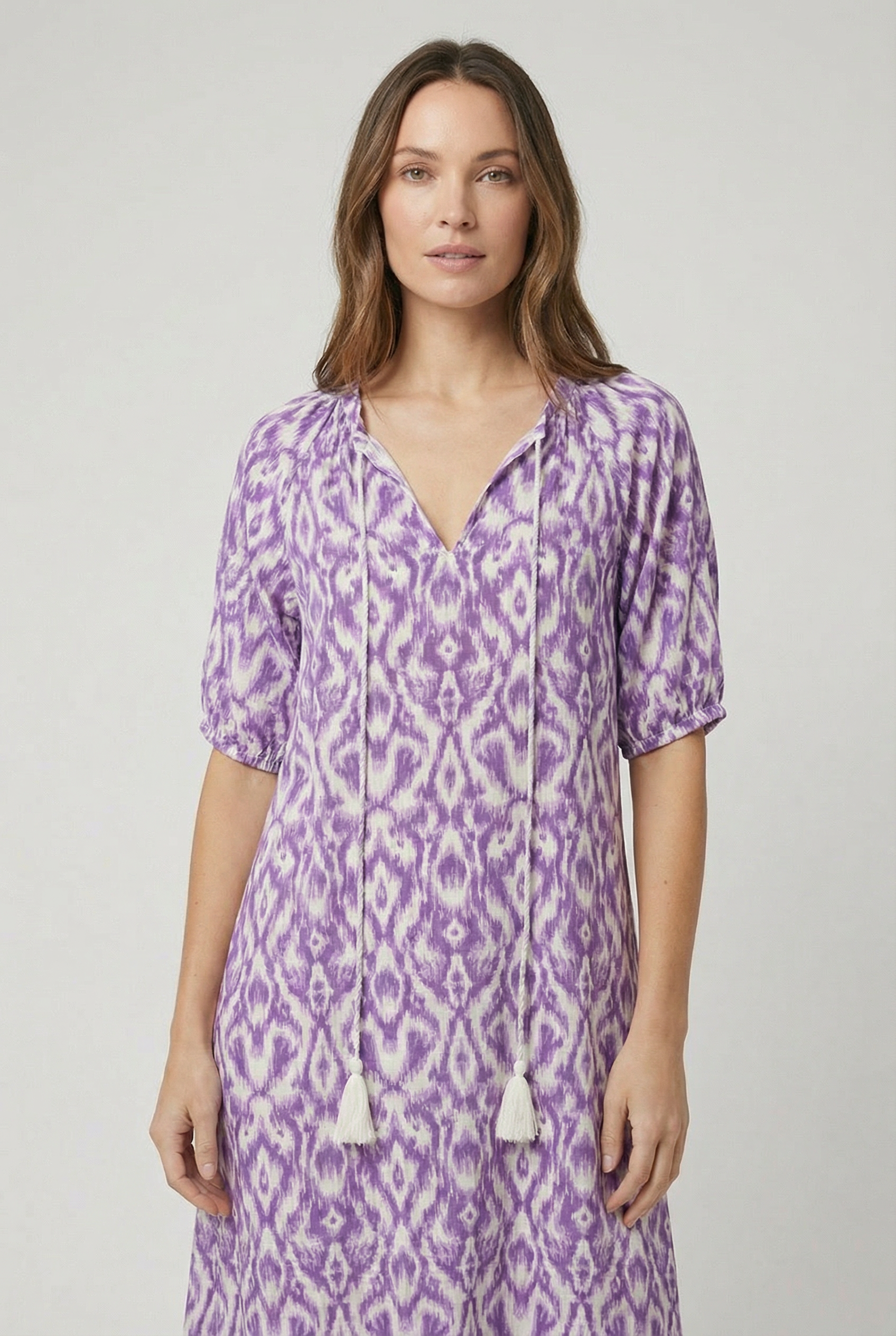 Women's Floral Print V-neck Maxi Dress