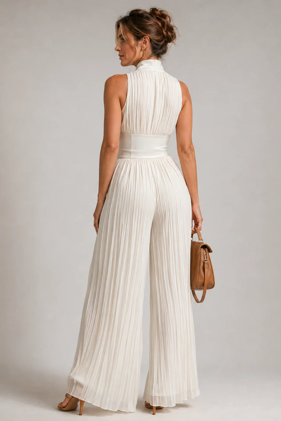 Floral Chiffon Wide Leg V-Neck Jumpsuit – Occasion