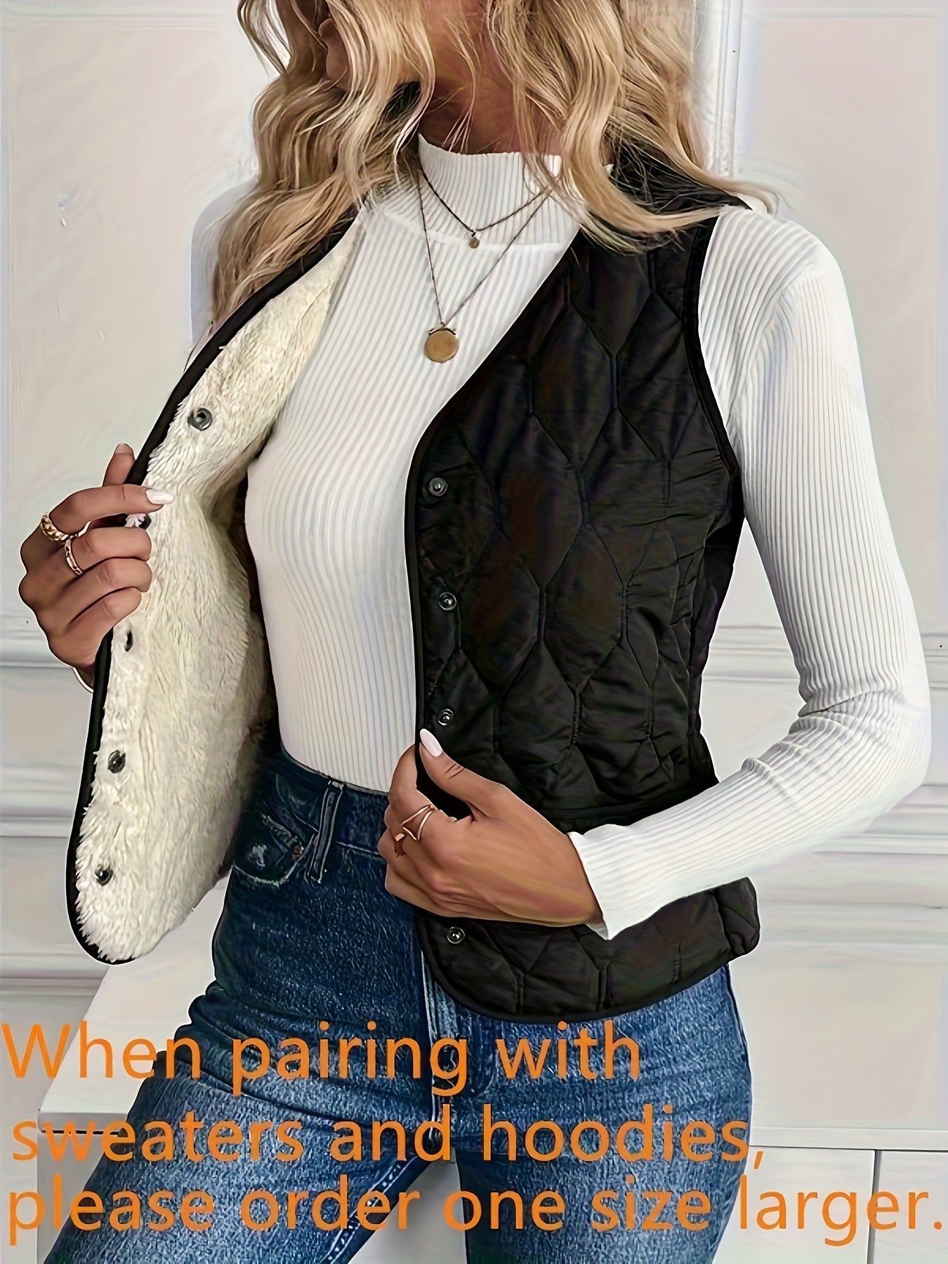 Black reversible quilted Jacket