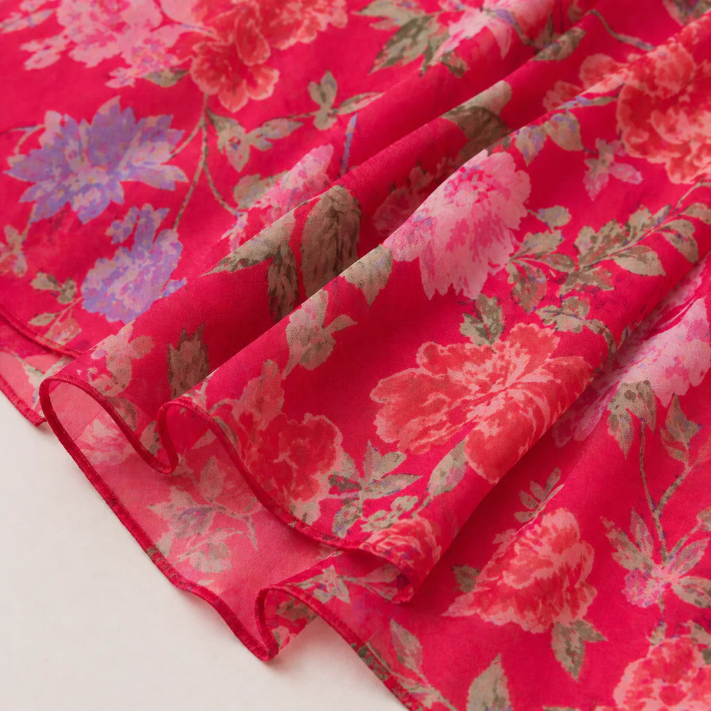 Floral Tummy Control Wrap Midi Dress