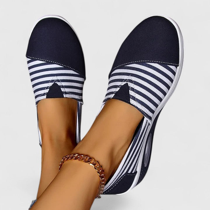 Women's Striped Slip-On Trainers