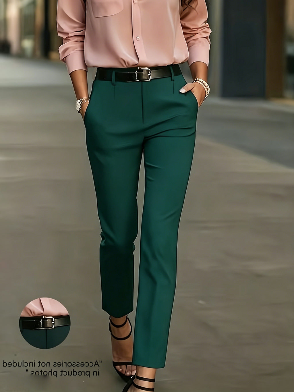 Apricot high-waisted slim-fit pencil Trousers