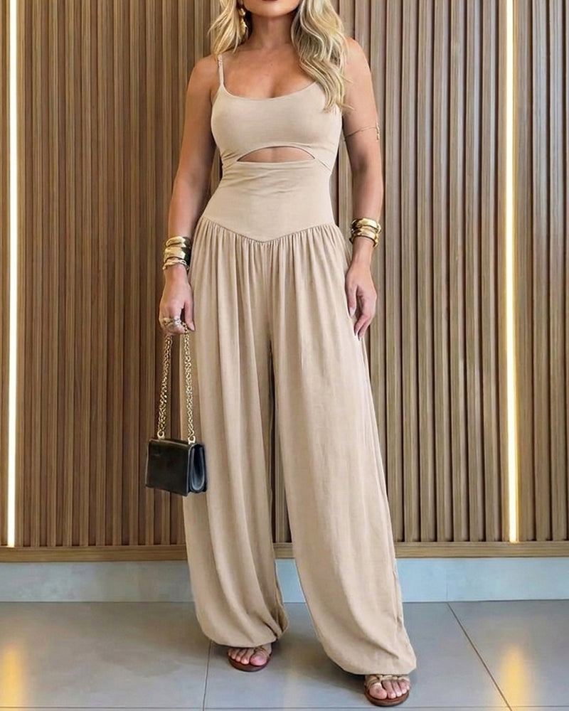 Cut-Out Waist Cami Jumpsuit