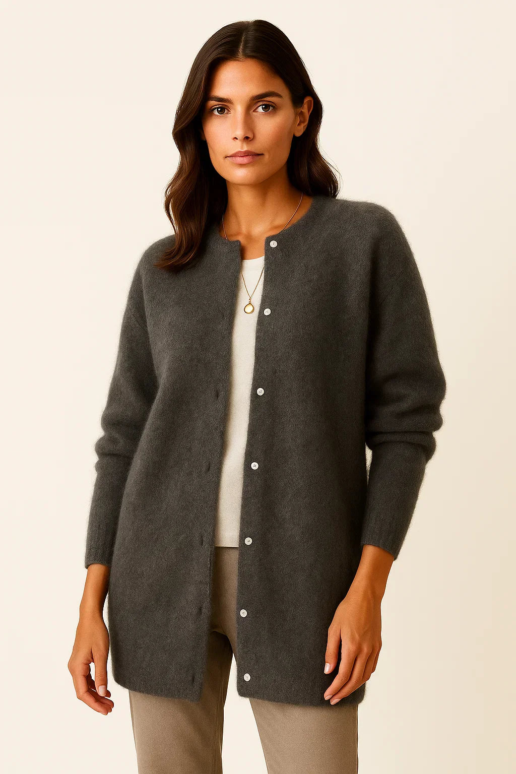 Women's Soft Knit Cardigan Coat with Pockets