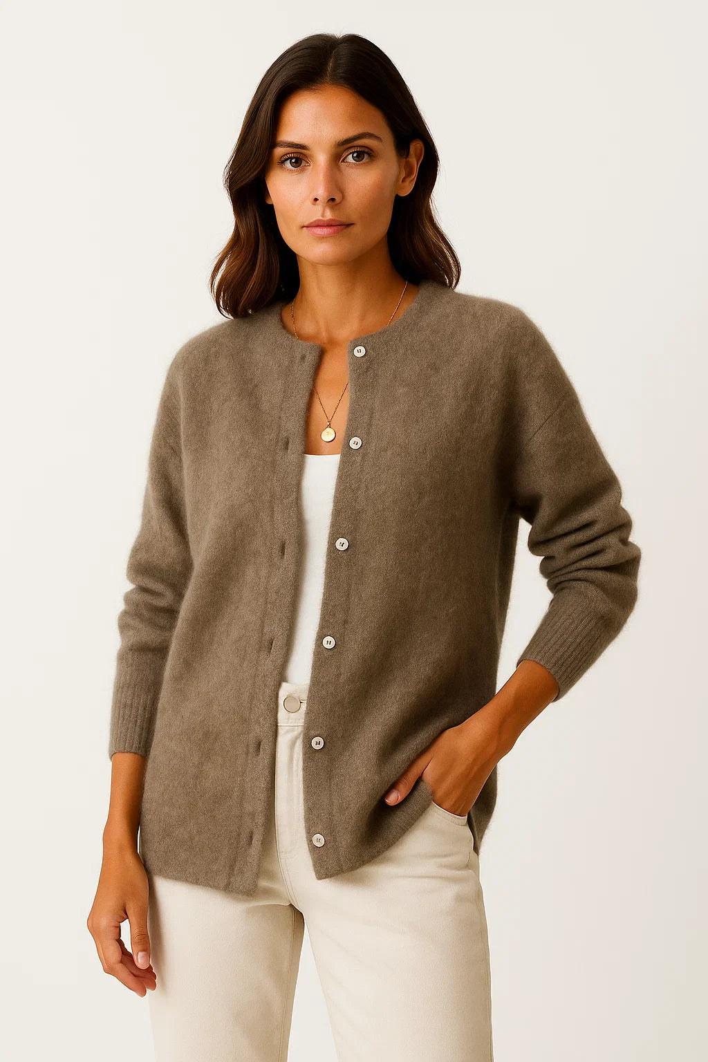 Women's Soft Knit Cardigan Coat with Pockets