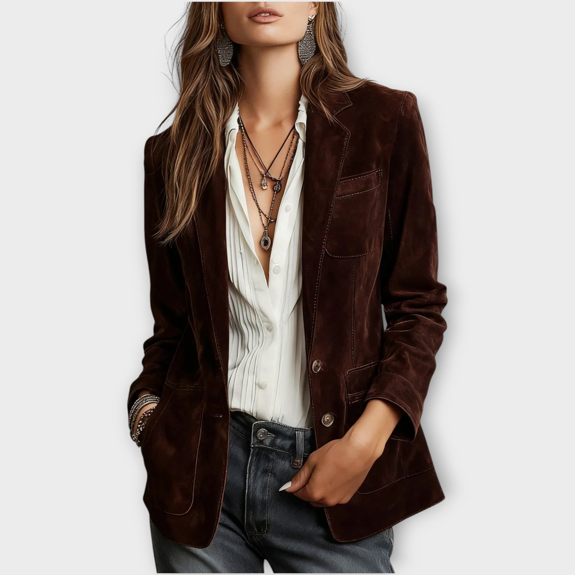 Women's Vintage Suede Blazer