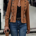 Dark Brown Double-Breasted Jacket