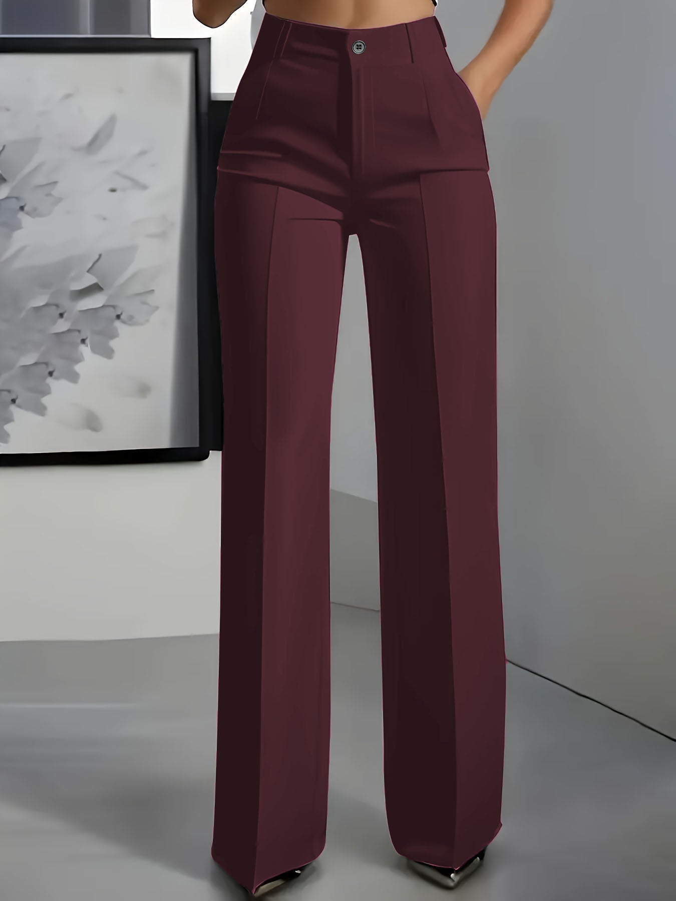 Elegant Wide-Leg Tailored Trousers