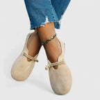 Women's ergonomic loafers showing classic loafer silhouette, top view