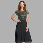 Kiara women's occasion chiffon dress, full length view