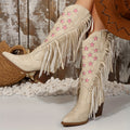 Beige Western Boots