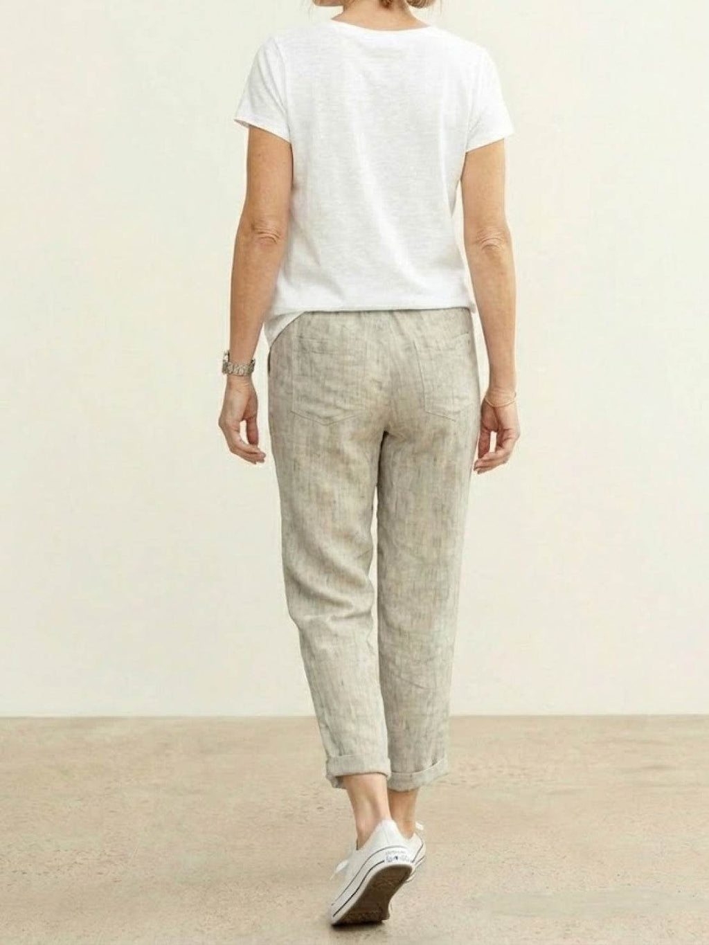Slim fit trousers with drawstring waist | Alba Muse