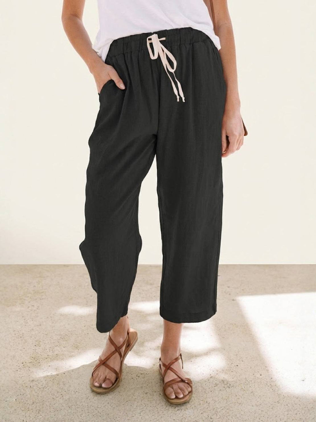 Drawstring Slim Fit Trousers